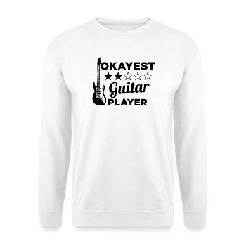 Okayest Guitar Player - Funny Guitarist - Unisex Sweatshirt - white - Front