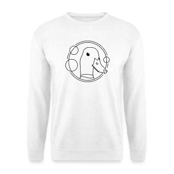 Duck in geometric design - Unisex Sweatshirt - white - Front
