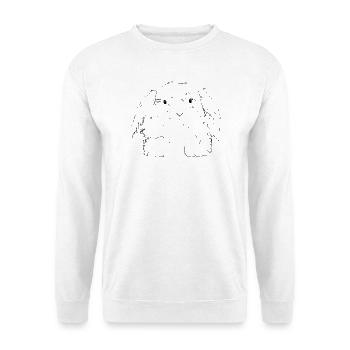 Lièvre - Sweat-shirt Unisexe - blanc - Devant