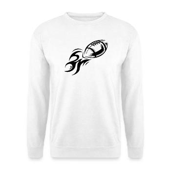 football Feuer Symbol Flug Rakete Icon Grafik - Unisex Pullover - Weiß - Vorne