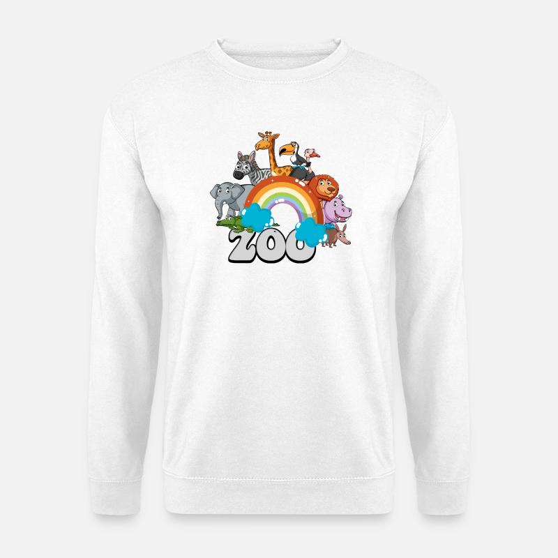Rainbow Zoo Parade - Unisex Sweatshirt - white