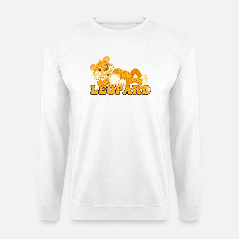 Leopard Cub Cartoon Pop Art - Unisex Sweatshirt - white