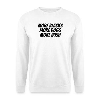 Black Text Designs - Unisex Sweatshirt - white - Front