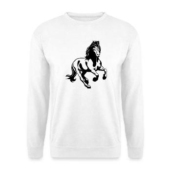 Friesian stallion 01 s - Unisex Sweatshirt - white - Front
