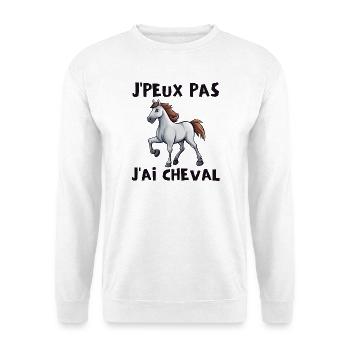 cheval, cavalier, passionné de chevaux - Sweat-shirt Unisexe - blanc - Devant