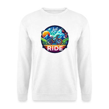 Juste Rouler - Vélo de route, Gravel en couleurs v - Sweat-shirt Unisexe - blanc - Devant