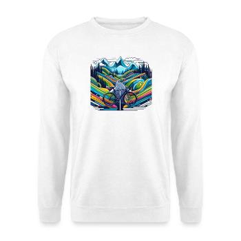 Route, Route, Montagne - Sweat-shirt Unisexe - blanc - Devant