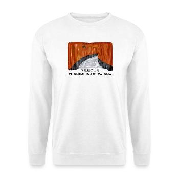 Japan, Kyoto, Fushimi Inari Taisha Torii Drawing - Unisex Sweatshirt - white - Front