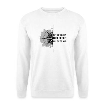 Koordinaten Bielefeld - Unisex Pullover - Weiß - Vorne
