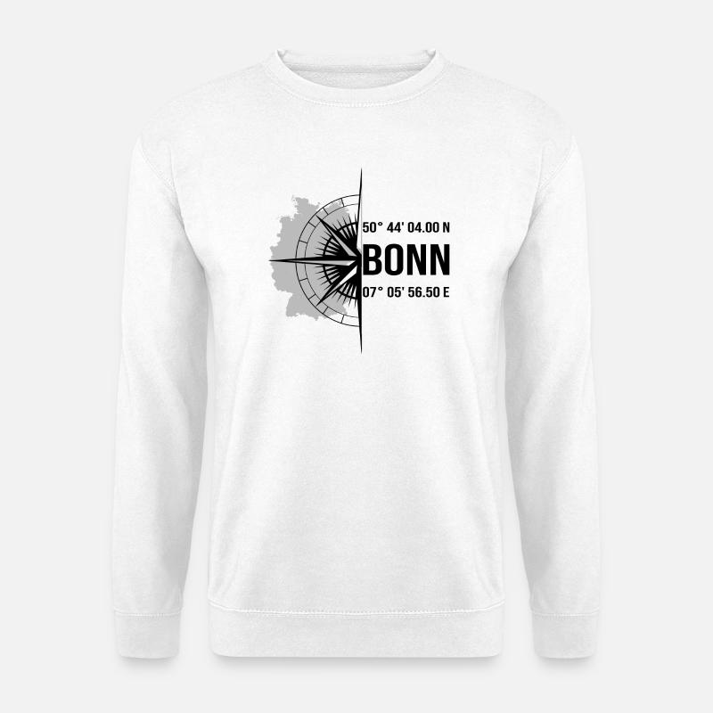 Koordinaten Bonn - Unisex Pullover - Weiß