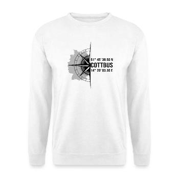 Koordinaten Cottbus - Unisex Pullover - Weiß - Vorne