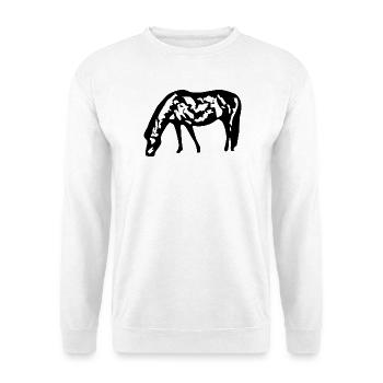 Pferde T-shirt Geschenk Reiter  - Unisex Pullover - Weiß - Vorne