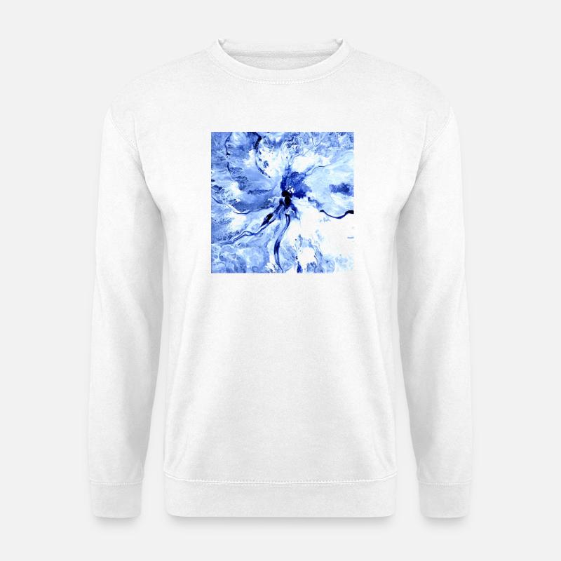 Blaues Bild - Unisex Pullover - Weiß