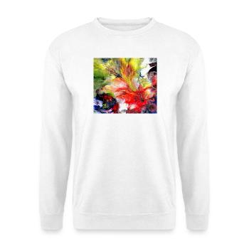 Blumenfantasie - Unisex Pullover - Weiß - Vorne