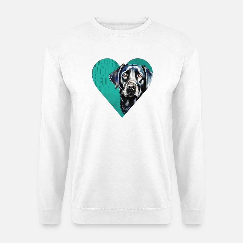 Labrador Retriever Portrait - Unisex Pullover - Weiß