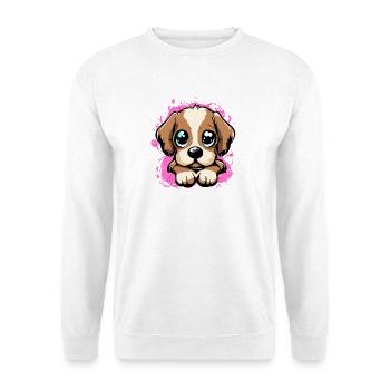Cute Dog - Unisex Pullover - Weiß - Vorne