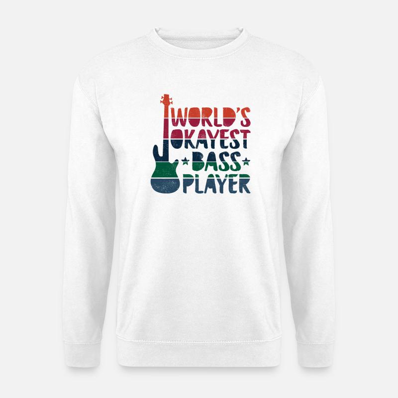 World’s okayest bass player - Unisex Pullover - Weiß