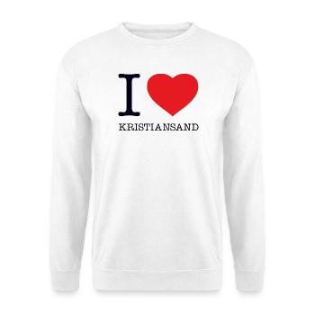 I LOVE KRISTIANSAND - Unisex Pullover - Weiß - Vorne