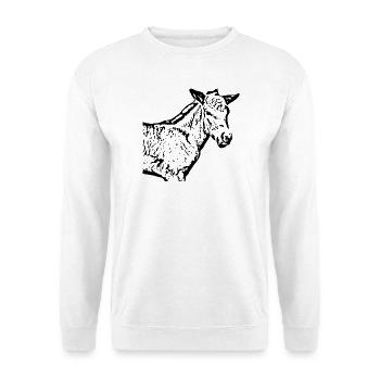 Chevaux T-shirt Cadeau Cavalier - Sweat-shirt Unisexe - blanc - Devant