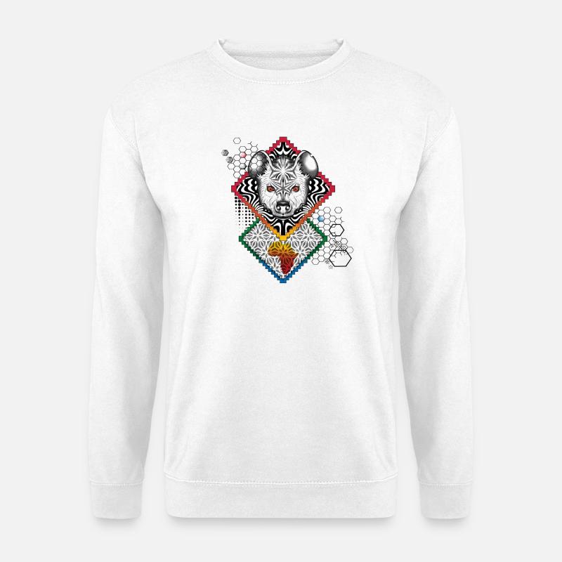 Hyänen-Karte Afrika - Unisex Pullover - Weiß
