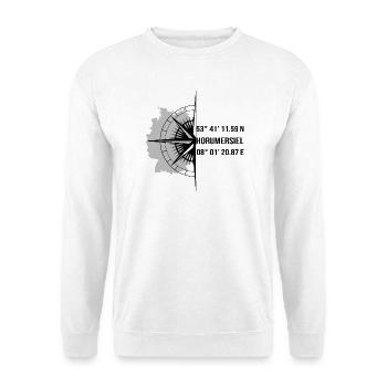 Koordinaten Horumersiel - Unisex Pullover - Weiß - Vorne
