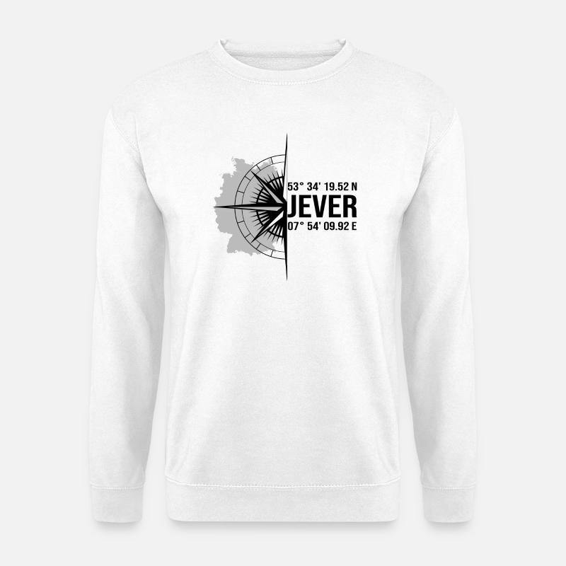 Koordinaten Jever - Unisex Pullover - Weiß