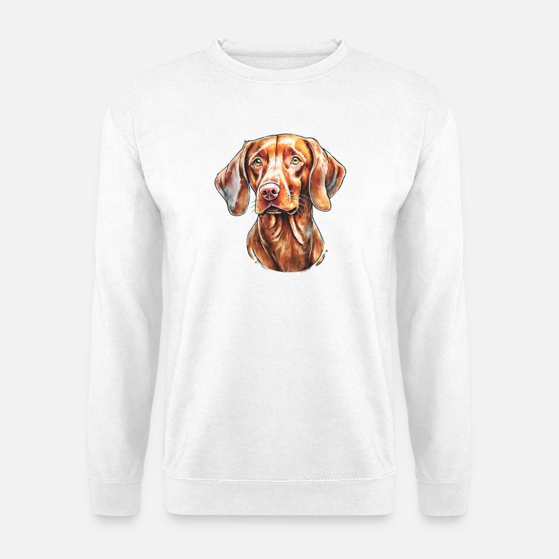 Magyar Vizsla Portrait - Unisex Pullover - Weiß