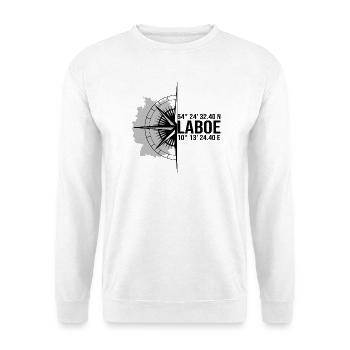 Koordinaten Laboe - Unisex Pullover - Weiß - Vorne