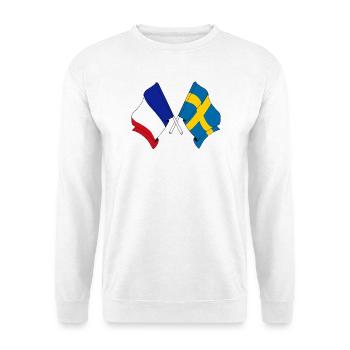 Drapeau de la France et drapeau de la Suède - Sweat-shirt Unisexe - blanc - Devant
