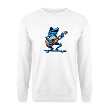 Poison dart frog guitar - Unisex Sweatshirt - white - Front