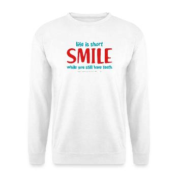 Smile - Unisex Sweatshirt - white - Front