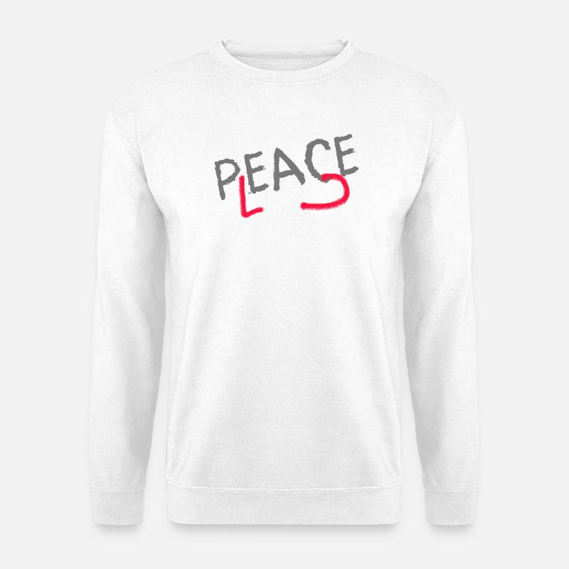 PLEASE PEACE - Unisex Sweatshirt - white