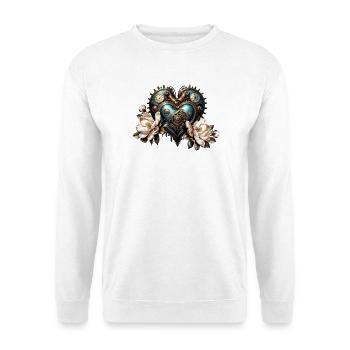 Wonderful steampunk heart - Unisex Sweatshirt - white - Front