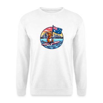 Design de surf australien Quokka - Sweat-shirt Unisexe - blanc - Devant
