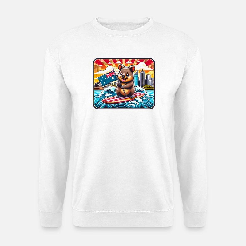 Quokka Australien Sydney Design - Unisex Pullover - Weiß