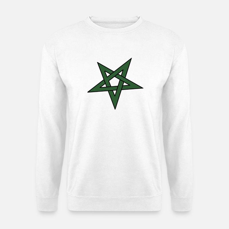 Grüner Sternenknoten - Unisex Pullover - Weiß