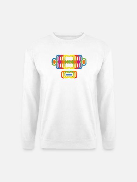 Affenfarbener Regenbogen - Unisex Pullover - Weiß