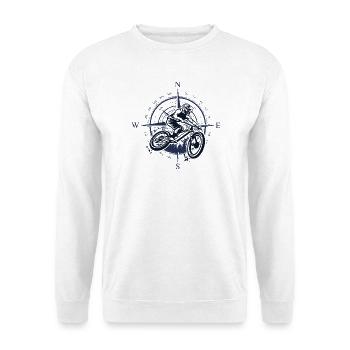 Moto Compass Rider - Sweat-shirt Unisexe - blanc - Devant