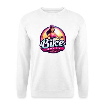 Bike Queen Empowerment Design - Unisex Pullover - Weiß - Vorne
