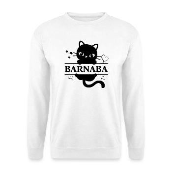 Barnaba T-Shirt Katze Geschenkidee Katze - Unisex Pullover - Weiß - Vorne