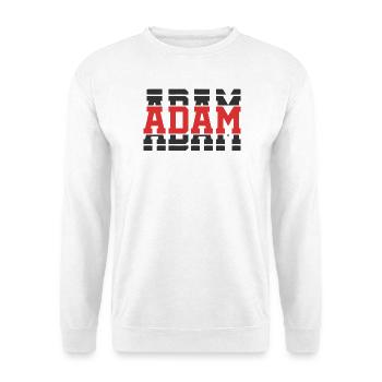 Adam T-Shirt T-Shirt Geschenkidee gestapelter Text - Unisex Pullover - Weiß - Vorne