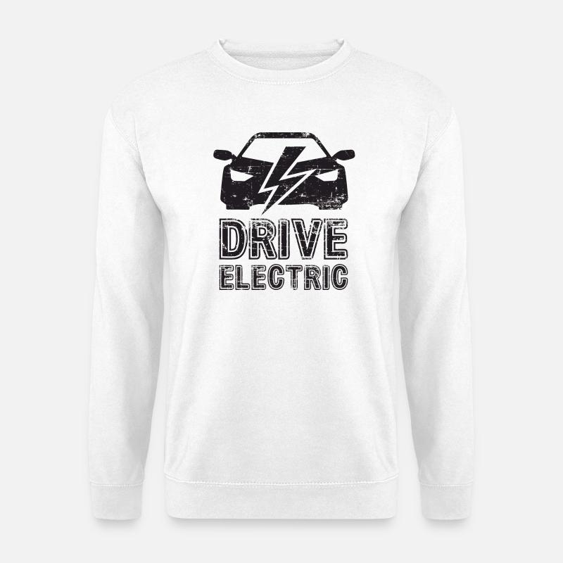 Drive Electric Supercharge - Elektro Auto Fans - Unisex Pullover - Weiß