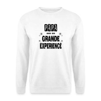 Papa Avec Une Grande Expérience Père - Sweat-shirt Unisexe - blanc - Devant