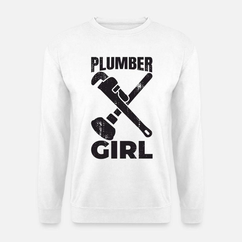 Klempner Mädchen - Unisex Pullover - Weiß