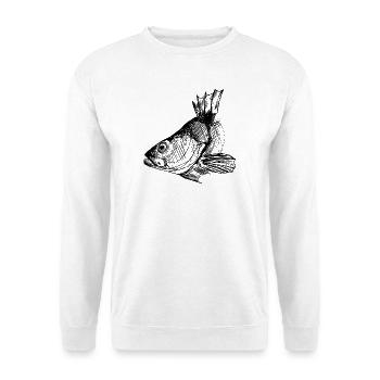 Perche - Pêche à la perche - Poisson préféré - Sweat-shirt Unisexe - blanc - Devant