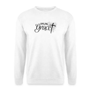 Amazing Grace Lettering - Unisex Pullover - Weiß - Vorne