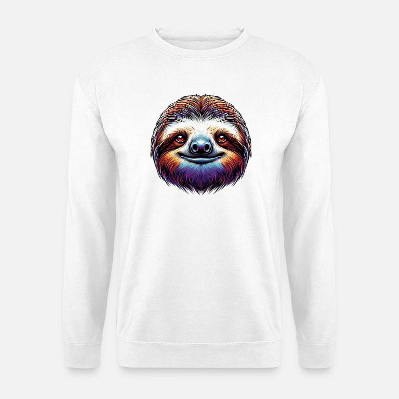 Faultier - Unisex Pullover - Weiß