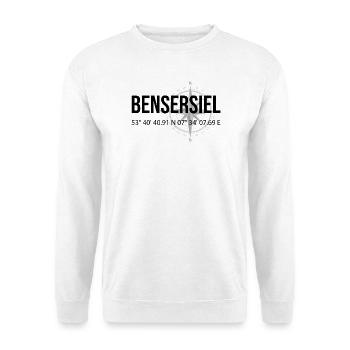 Koordinaten Bensersiel - Unisex Pullover - Weiß - Vorne