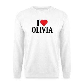 t-shirt j’aime Olivia t-shirt idée cadeau - Sweat-shirt Unisexe - blanc - Devant