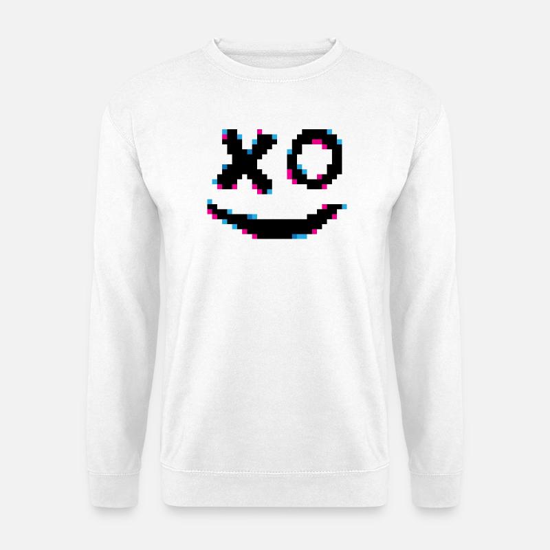 Neon-Pixel-Konfetti - Unisex Pullover - Weiß